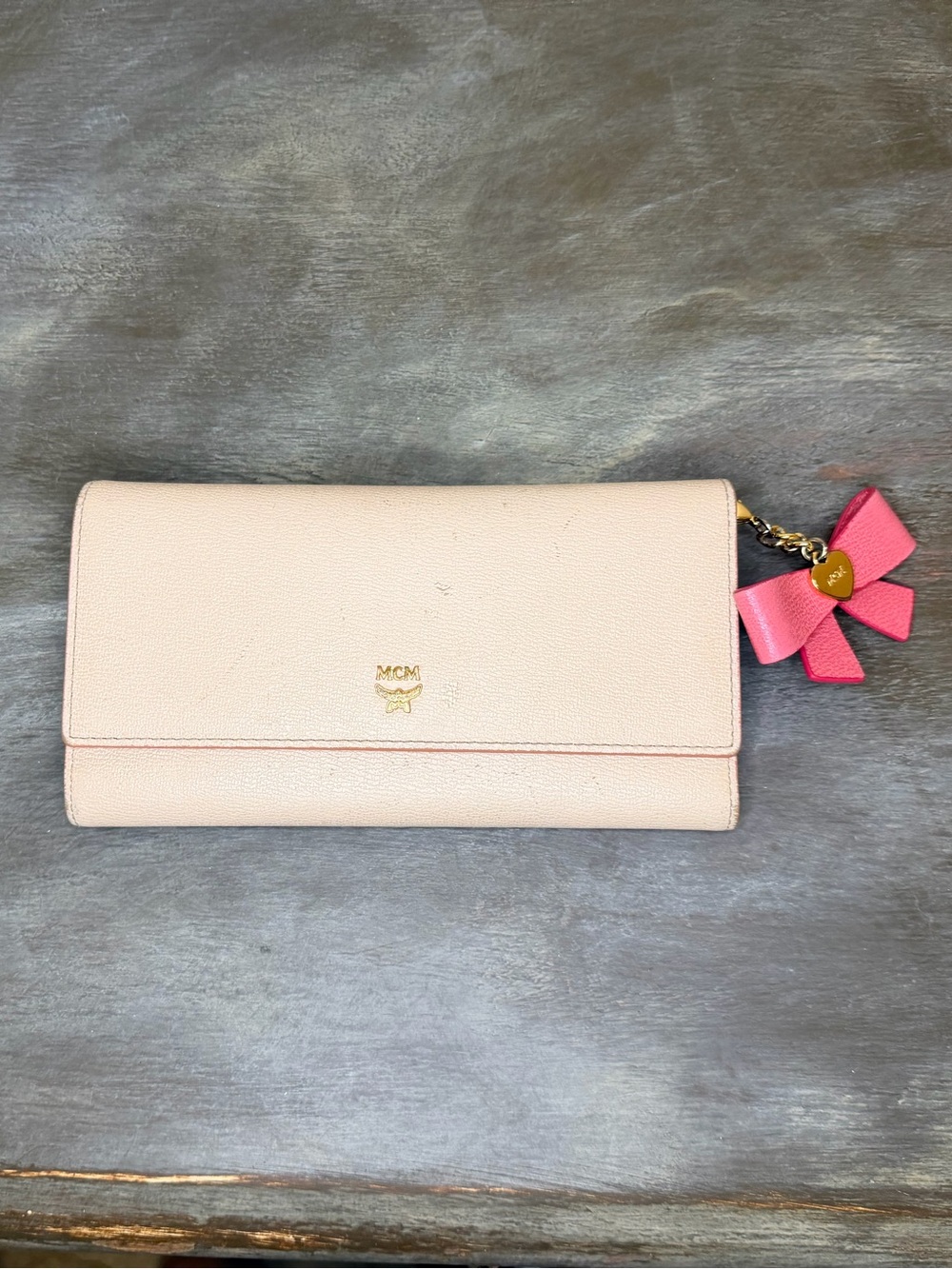 MCM Mina Heart Charm Wallet
